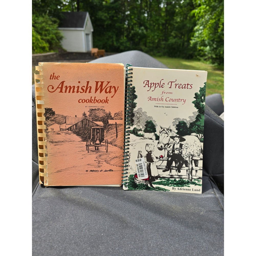 Adrienne Lund Amish Way Cookbook & Apple Treats From Amish Country 2 Book‎ Set